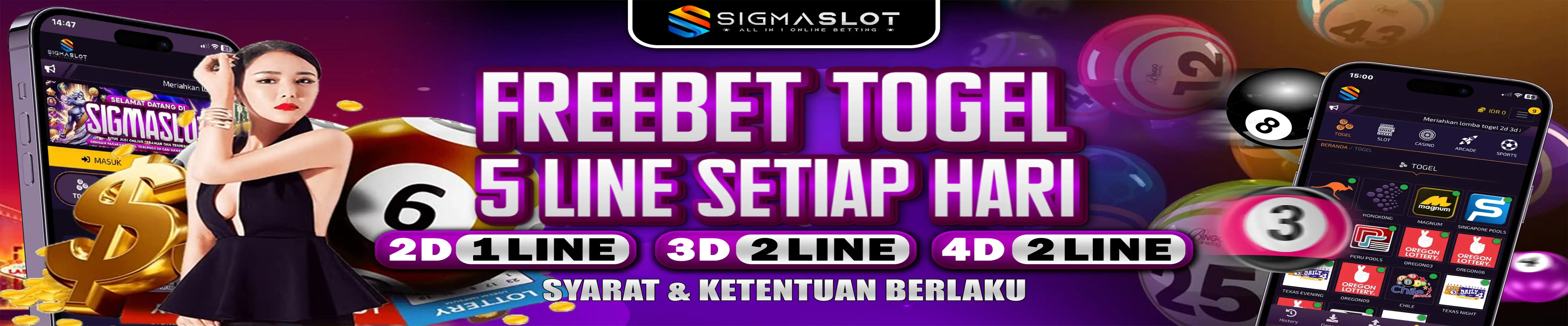 Freebet Togel 5 Line  Setiap Hari